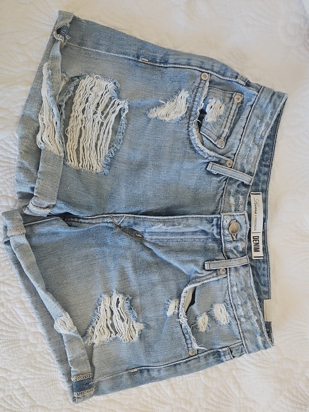 Lovers + Friends Light Blue Denim Shorts
